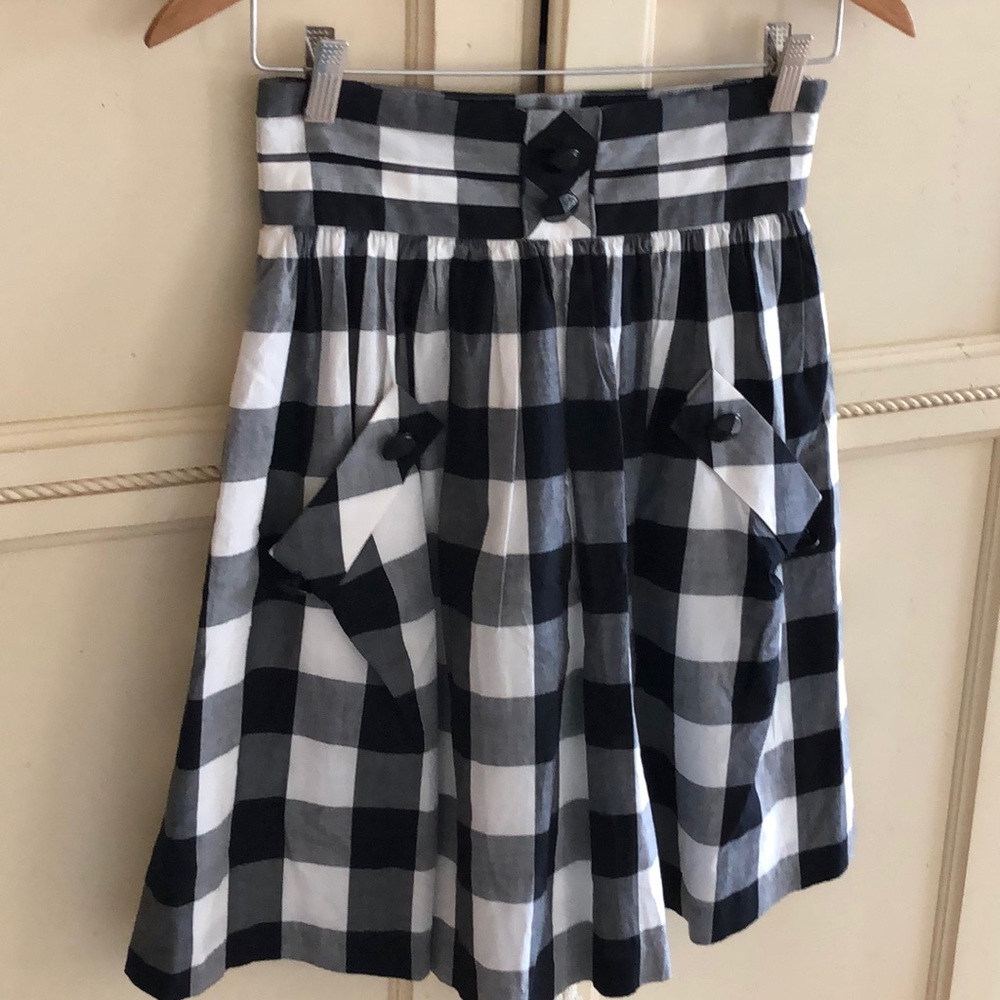 Anthropologie Twinkle by Wenlan checked skirt
